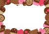 チョコレートフレームのバレンタインカード