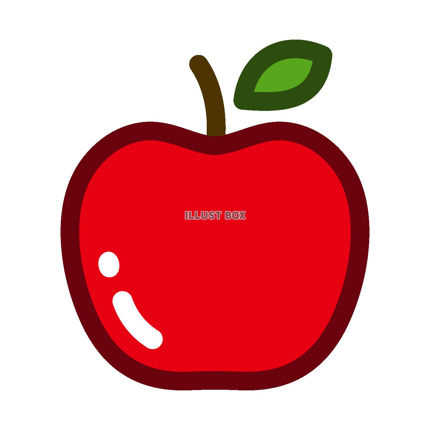 りんごのシンプルなイラスト