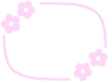 【花のフレーム】４　ピンク色　透過png