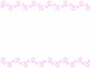【花のフレーム】５　ピンク色　白背景jpeg