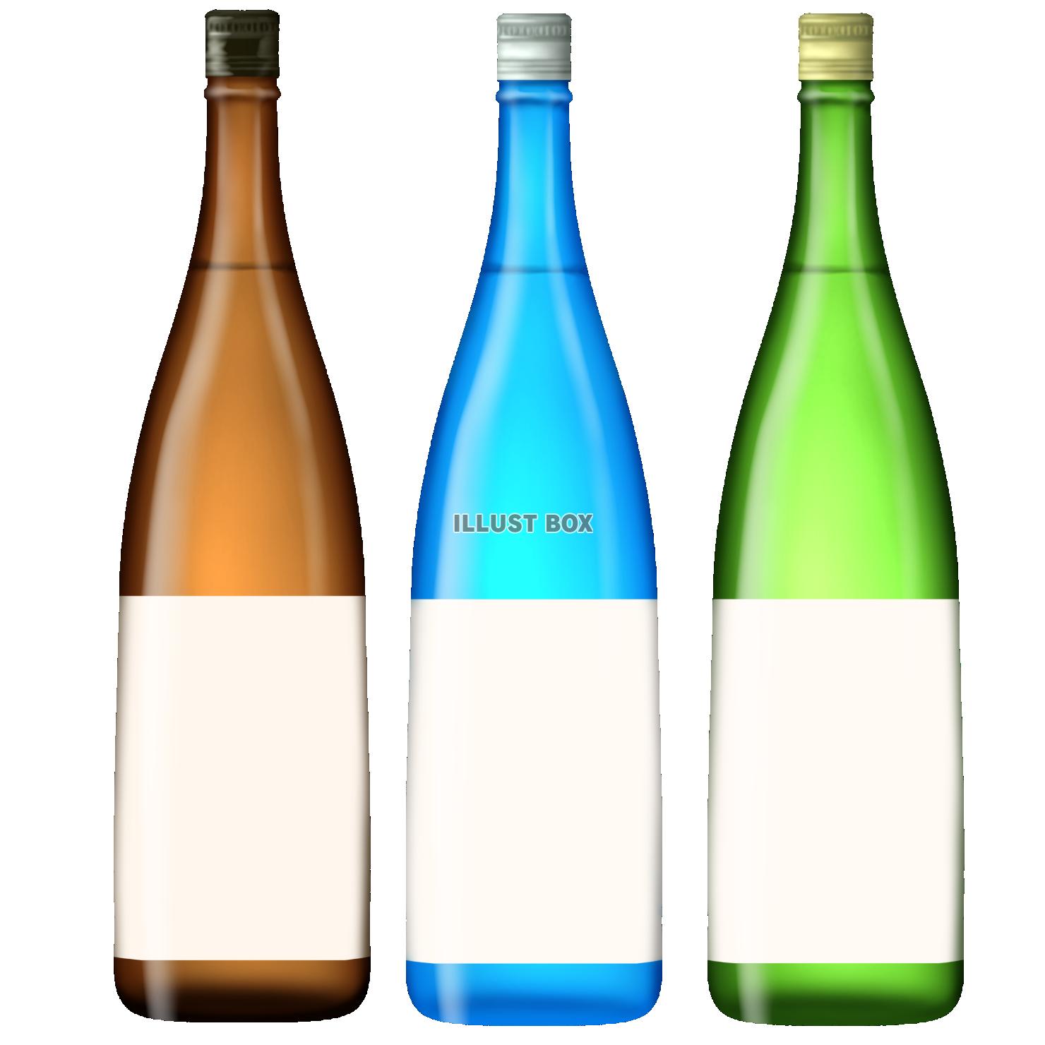 日本酒 一升瓶 3色セット 白ラベル