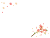 桜の枝と花びらのフレーム