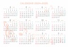 4月はじまりカレンダー03　2024-2025　音符がかわいい