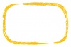 手描きクレヨンの四角フレーム/黄色