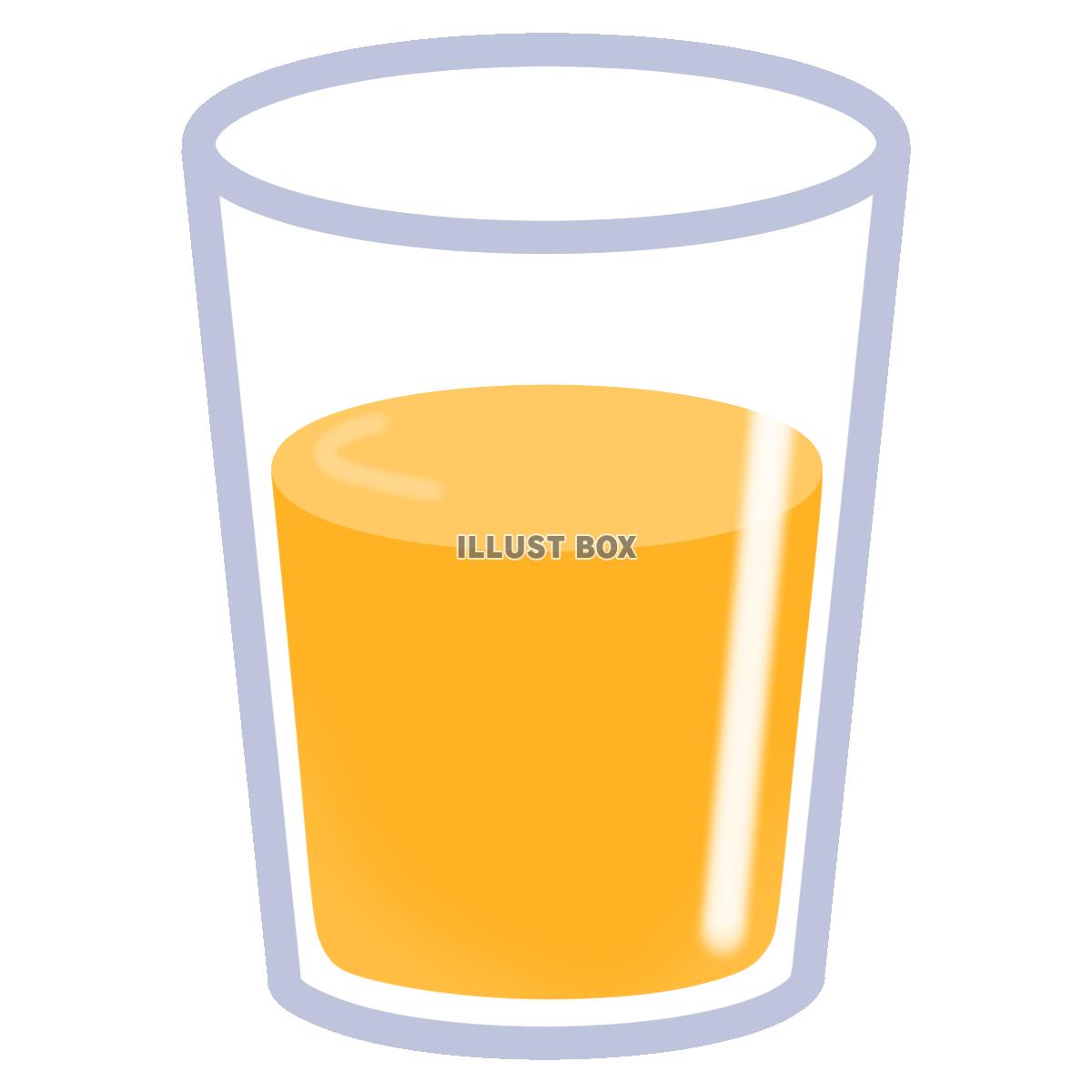 【コップに入ったオレンジジュース】１　透過png