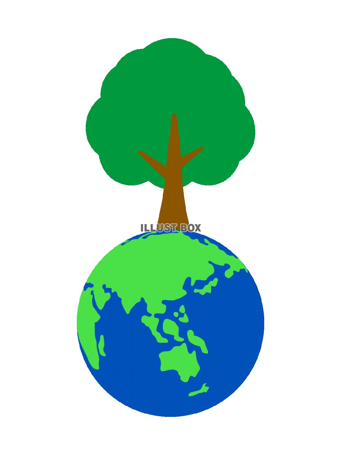地球と木