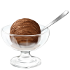 アイスクリーム チョコレート スプーン付き
