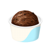紙カップのアイスクリーム チョコレートチョコチップ シングル