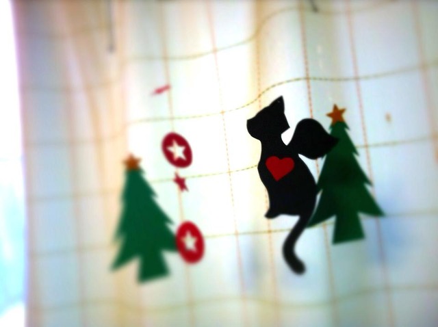 猫のモビール クリスマスバージョン(*^_^*)