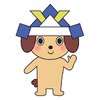 カブトをかぶった犬