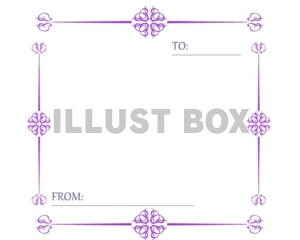シンプルなメッセージカード：紫色