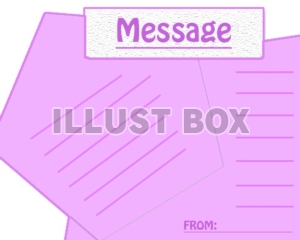 五角形のメッセージカード：紫色