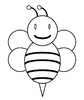 ミツバチ（塗り絵）