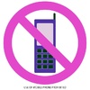 popな携帯通話禁止標識　紫