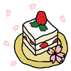 ケーキと桜