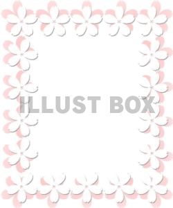 イラスト　桜長方形