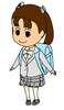 入学式の女の子２・横向き