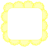 姫レース素材　正方形フレーム黄色