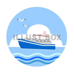 無料イラスト 海と船の風景