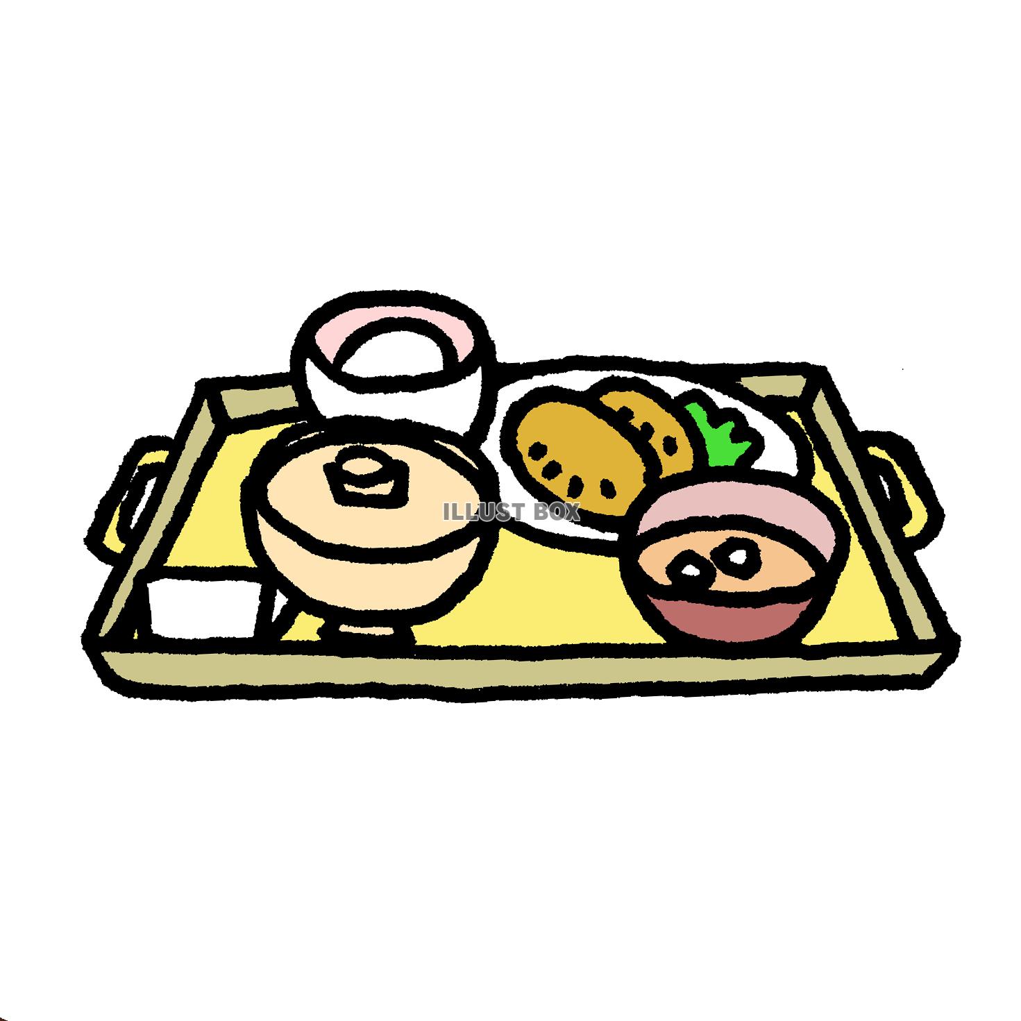 無料イラスト 病院でのお食事