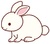 横向き白うさぎ