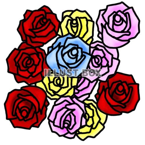 かっこいい 薔薇のイラストが無料 イラストボックス
