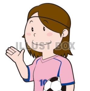 無料イラスト 女子サッカー選手