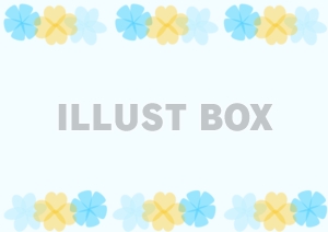 ブルーとイエローの花のフレーム