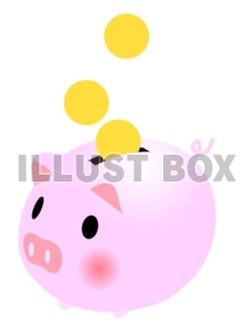 ブタの貯金箱のイラスト