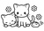 なかよし子猫＜塗り絵＞
