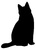 猫のシルエット＜座りポーズ＞
