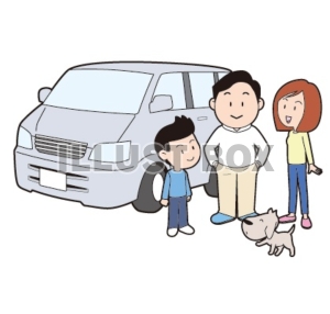 車と家族とペット
