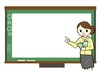 黒板と教師のフレーム