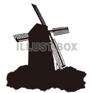 【シルエット】オランダの風車