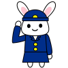 うさぎの警察官イラスト