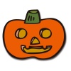 【ワンポイントイラスト】ハロウィンイラスト02　かぼちゃ「ジャックランタン」