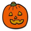 【ワンポイントイラスト】ハロウィンイラスト05　かぼちゃ「ジャックランタン」