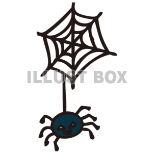 無料イラスト ワンポイントイラスト ハッピーハロウィン クモと蜘蛛の巣