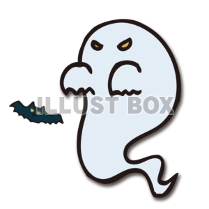 【ワンポイントイラスト】ハッピーハロウィン　おばけ02