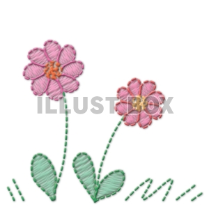 無料イラスト ワンポイントイラスト 刺繍の花