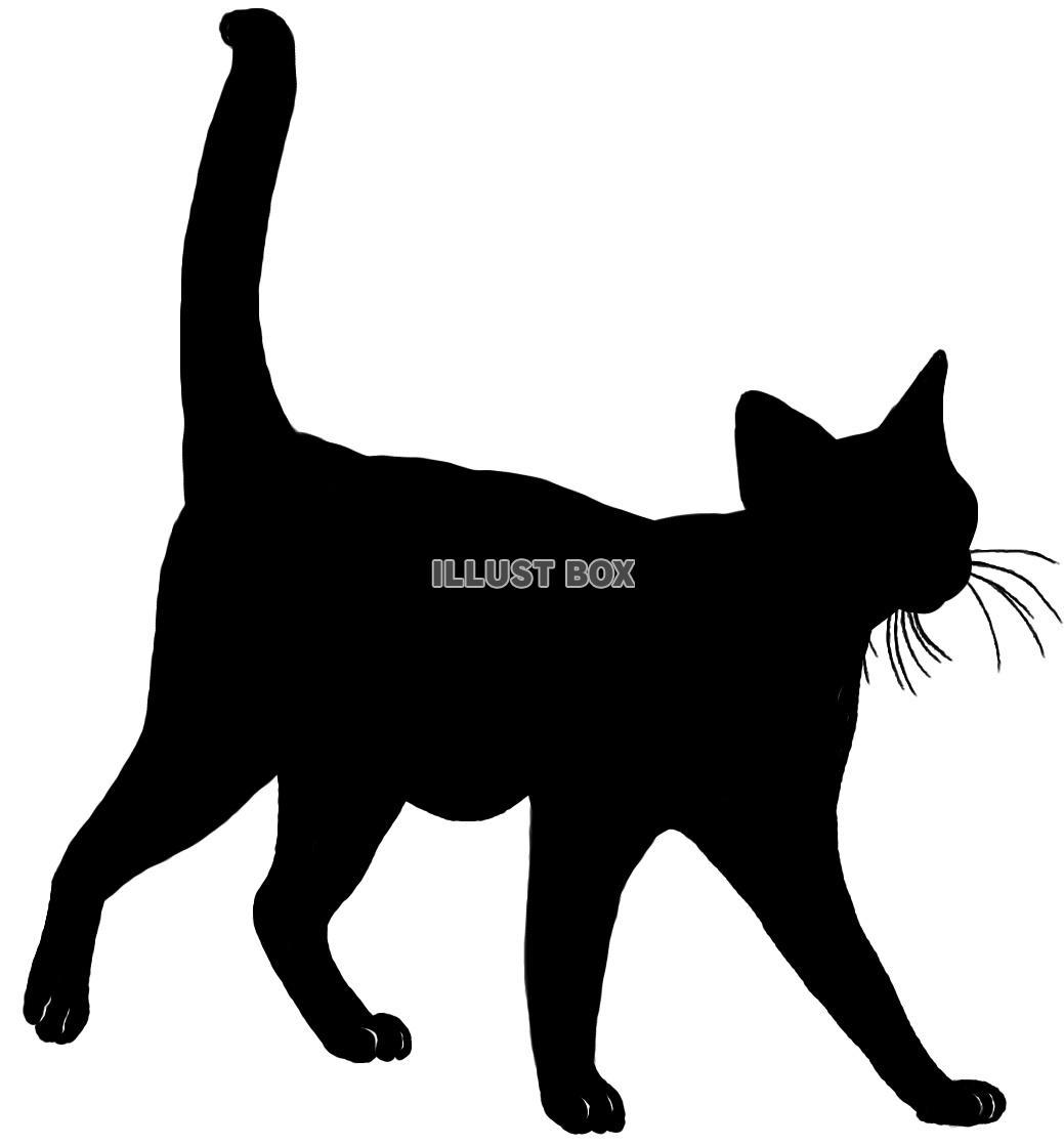 無料イラスト 猫のシルエット画像