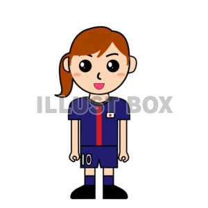 無料イラスト 女子サッカー選手