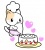 ケーキ職人猫ちゃんのイラストカット