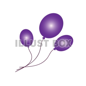 紫色の風船