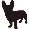【シルエット】動物シリーズ　犬　コーギー02