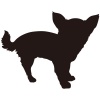 【シルエット】動物シリーズ　犬　チワワ02