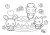 ケーキ屋さんぬり絵のイラスト