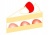 苺のショートケーキのイラストカット