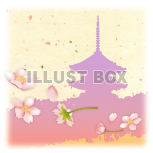 【ワンポイントイラスト】古都のお花見