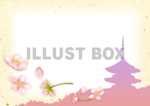 【フレーム　枠】古都の花見